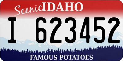 ID license plate I623452