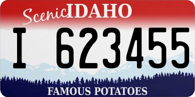 ID license plate I623455