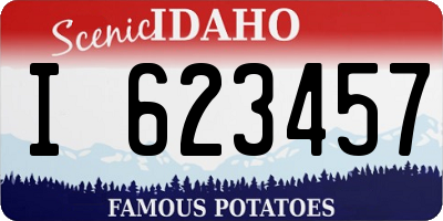 ID license plate I623457