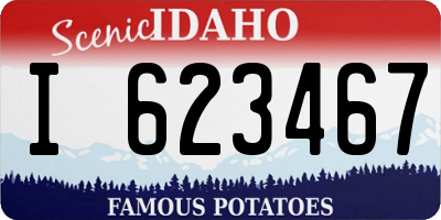 ID license plate I623467