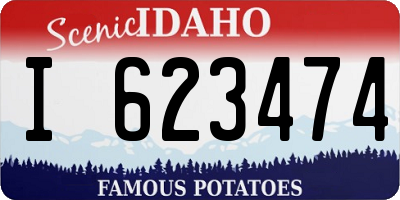 ID license plate I623474