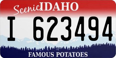 ID license plate I623494