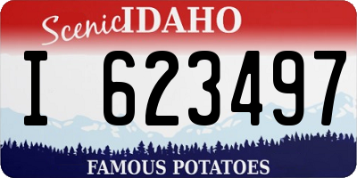 ID license plate I623497