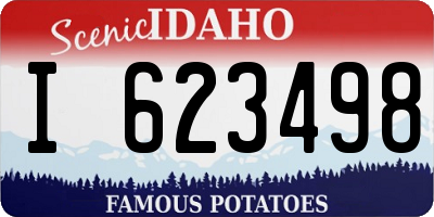 ID license plate I623498
