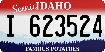 ID license plate I623524