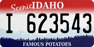 ID license plate I623543