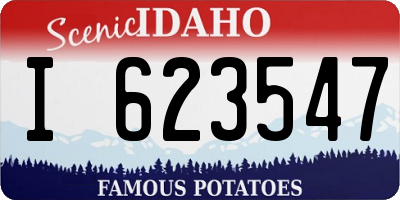 ID license plate I623547
