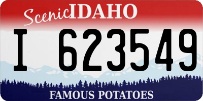 ID license plate I623549