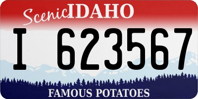 ID license plate I623567