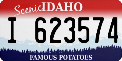 ID license plate I623574