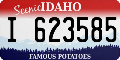 ID license plate I623585