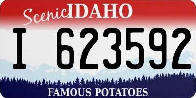 ID license plate I623592