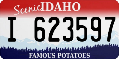 ID license plate I623597