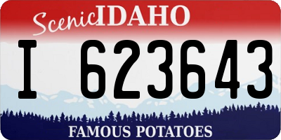 ID license plate I623643