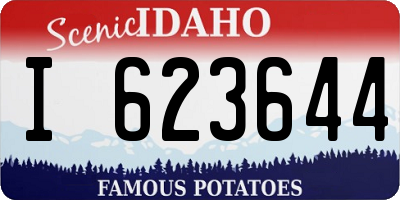 ID license plate I623644