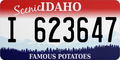 ID license plate I623647