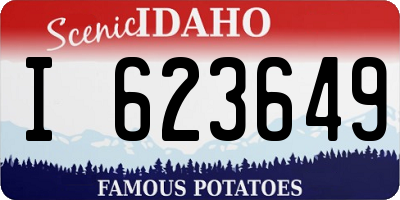 ID license plate I623649