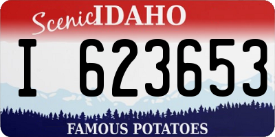 ID license plate I623653