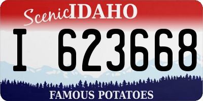 ID license plate I623668