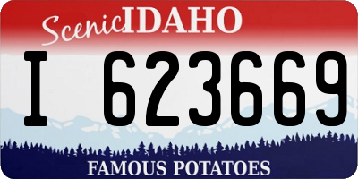 ID license plate I623669