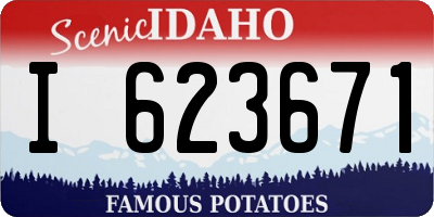 ID license plate I623671