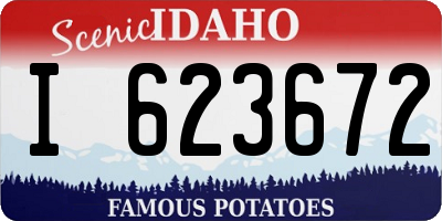 ID license plate I623672
