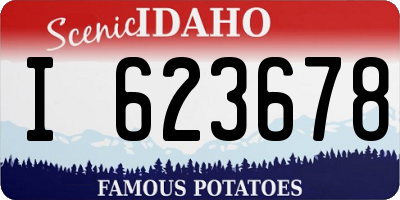 ID license plate I623678