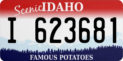 ID license plate I623681