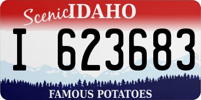 ID license plate I623683
