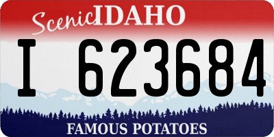 ID license plate I623684