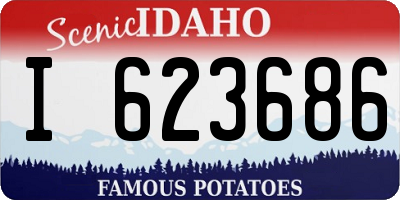 ID license plate I623686