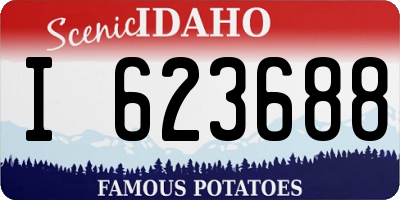 ID license plate I623688