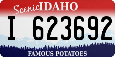 ID license plate I623692
