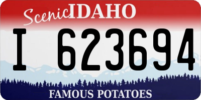 ID license plate I623694