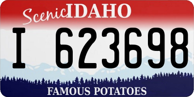 ID license plate I623698