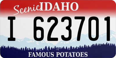 ID license plate I623701