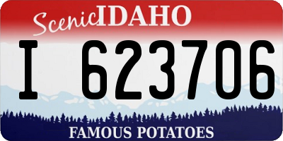 ID license plate I623706