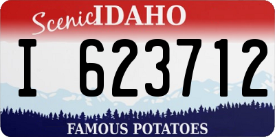 ID license plate I623712