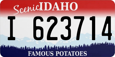 ID license plate I623714