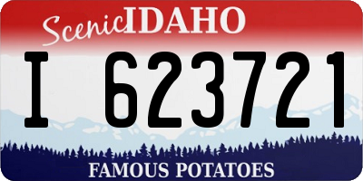ID license plate I623721