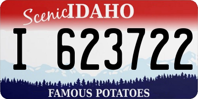 ID license plate I623722