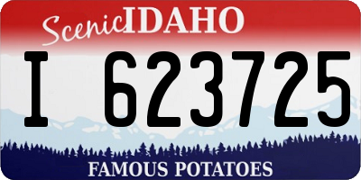 ID license plate I623725