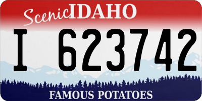 ID license plate I623742