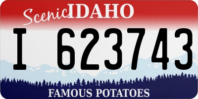ID license plate I623743