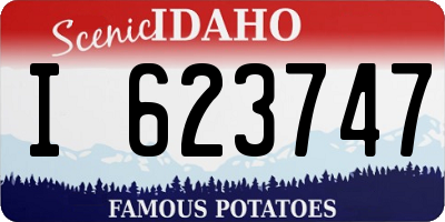 ID license plate I623747