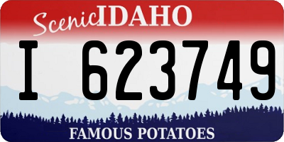 ID license plate I623749