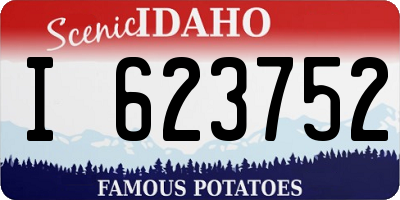 ID license plate I623752