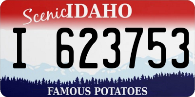 ID license plate I623753