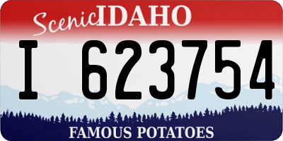 ID license plate I623754