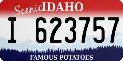 ID license plate I623757